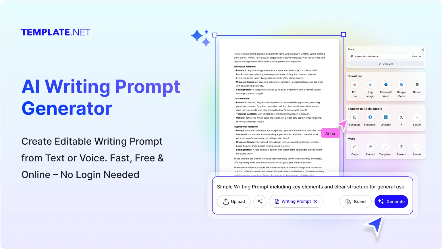  Free AI Writing Prompt Generator, Free Writing Prompt Maker Online